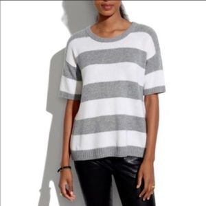 Madewell 100% cashmere short sleeved sweater med m